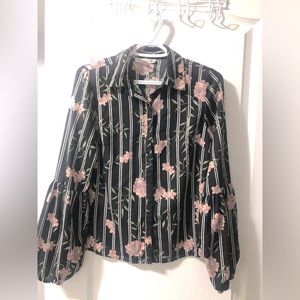 Urban Heritage Black Floral Print Shirt